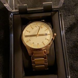 Armani Exchange men’s watch gold